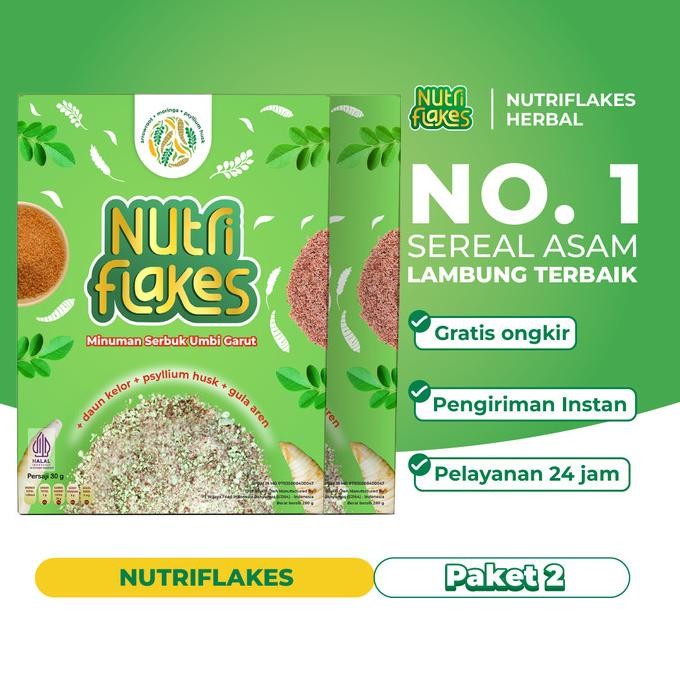 

Nutriflakes Sereal Asam Lambung - Solusi Atasi Asam Lambung 2 Box