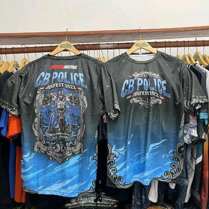 5 MACAM JERSEY+KAOS CB POLICE JOGJAKARTA FREE PIAGAM + STIKER MELIMPAH