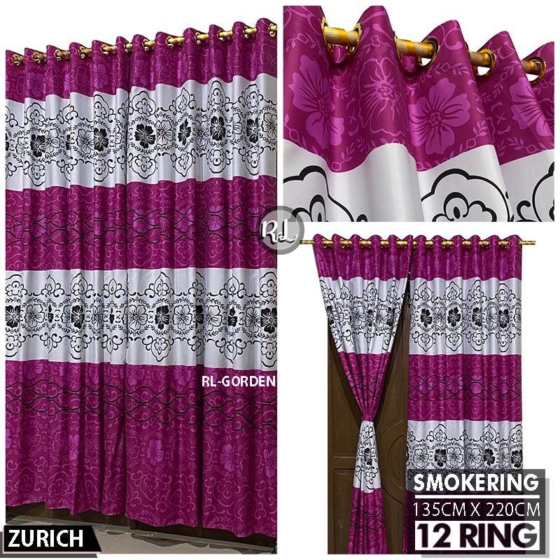 Disc 3Pcs Gorden Pintu Jendela Motif Sultan 12 Ring Motif Sultan/Gorden Horden Motif Sultan/Gorden