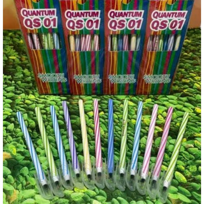 

(1pak) Pulpen Murah Bulpen Quantum QS 01 Hitam