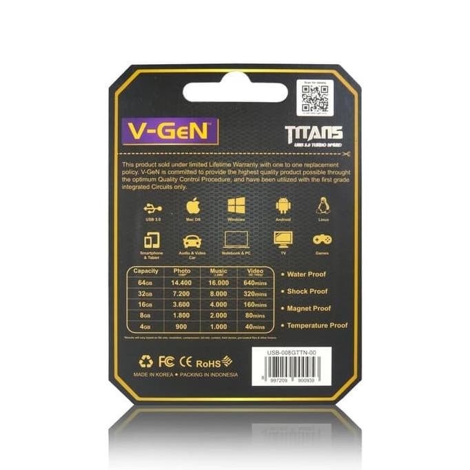 USB 64GB TITAN VGEN - UFD Flash Disk TITAN 3.0 AS01