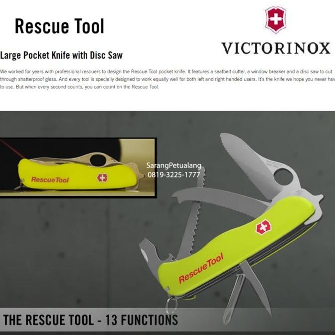 Spesial Victorinox Rescue Tool 0.8623Mwn Pisau Lipat Pemadam Kebakaran Sak