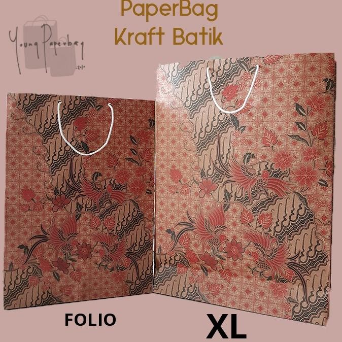

Paper Bag / Tas Kertas Batik motif Burung Murah - MERAH (1 lusin=12 pcs)