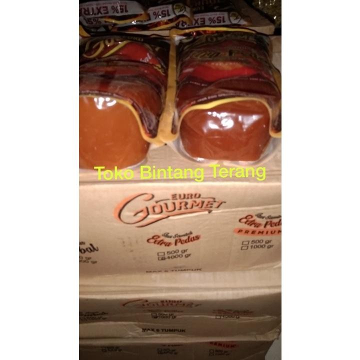 

Saus Sambal Extra Pedas Euro Gourmet 1 Kg / Dus Karton 12 Pcs X 1000Gr / Saos Gormet Extra Hot 1 Kg Per Dus 1Dus Terbaru Best Quality Asli 100% Original