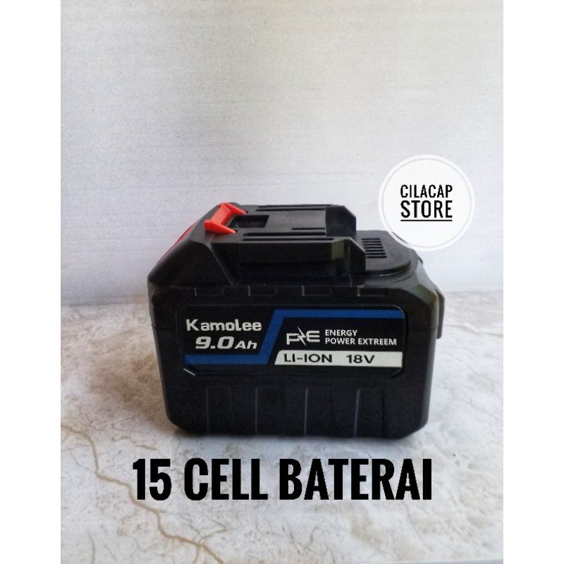KAMOLEE 18V 6AH BATERAI MESIN BOR CORDLESS IMPACT WRENCH BATRE KAMOLEE BOR CORDLESS