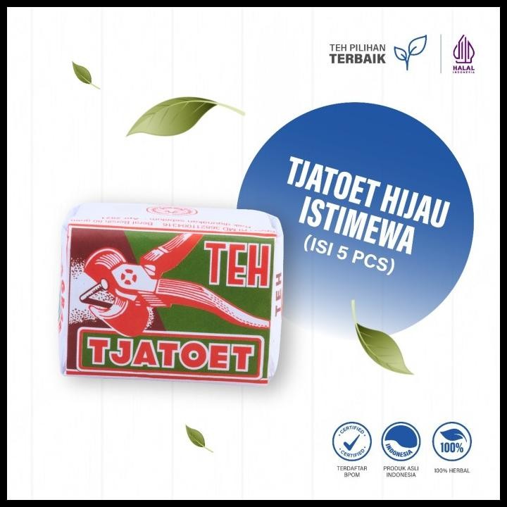 

Tjatoet Hijau Istimewa Teh Seduh [ 5Pcs @80Gr ] Original Best Seller