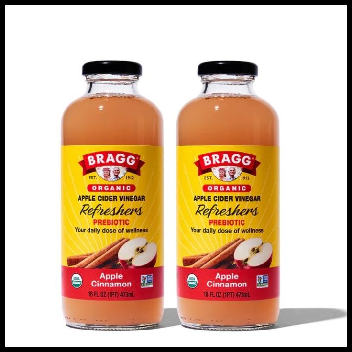 

Bragg Organic Apple Cider Vinegar Refreshers Apple Cinnamon 473Ml Original Best Seller