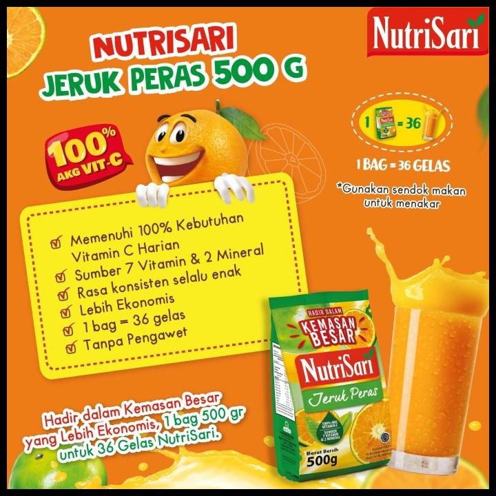 

Nutrisari Jeruk Peras Refill 500Gr Original Best Seller