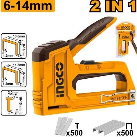 

Staple Gun 2 in 1 Tembak INGCO HSG1406 Jok Hekter Staples Stapler Paku 2 In 1 staple gun BEST SELLER