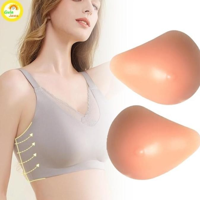 TERMURAH - 1 Buah Silikon Bra Mastektomi Insert Pad Penyumpal Breast Cancer Payudara Palsu Payudara 