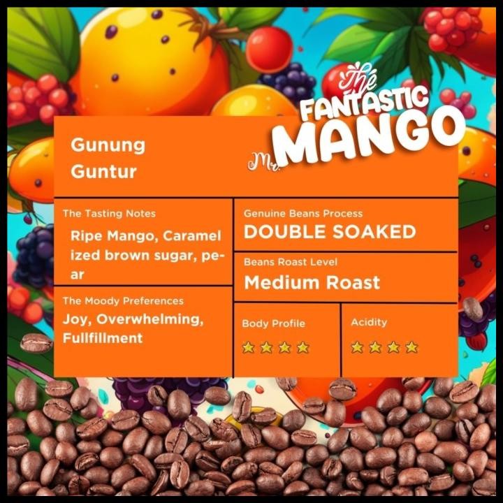 

The Fantastic Mr Mango Biji Kopi Arabica- Roasted Coffee Bean Original Best Seller