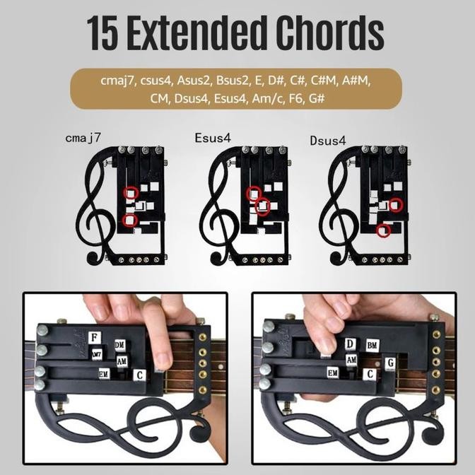 Alat Bantu Latihan Chord Gitar Satu Tombol Ditingkatkan Alat Bantu Pembelajaran Chord Gitar - Alat B