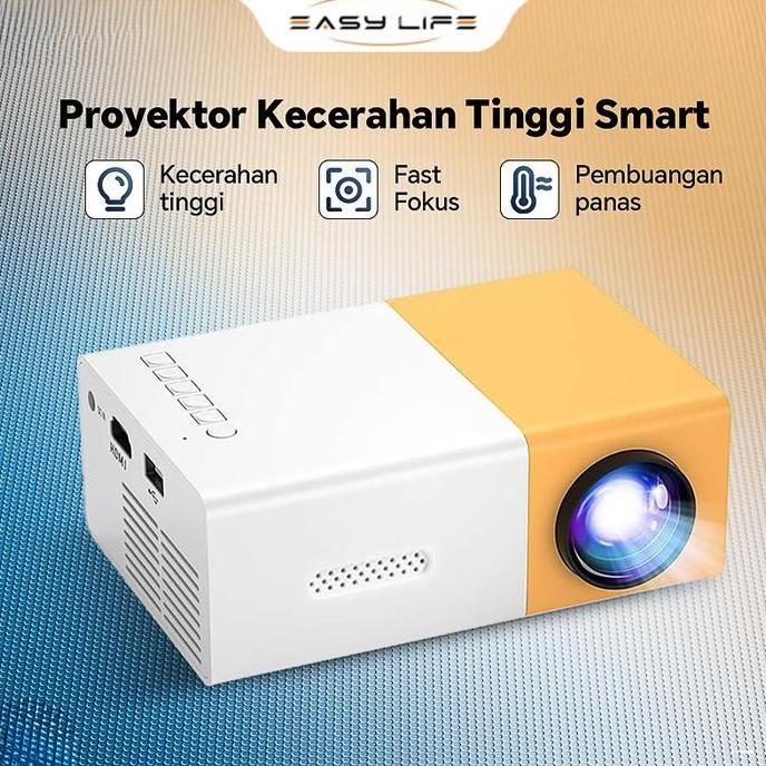 Yg300 Mini Proyektor Portable Proyektor Home Theater Cinema Media Player Lumens Proyektor Infokus Mu
