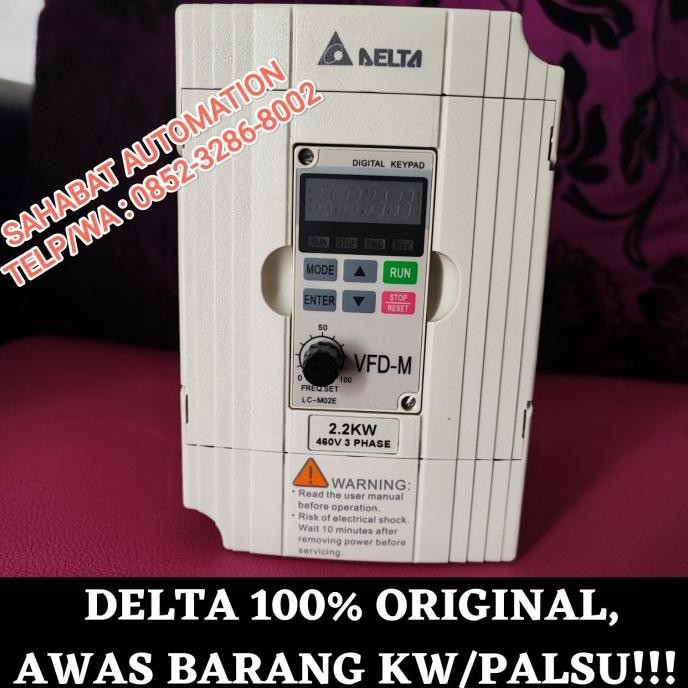 Inverter Delta 2,2 Kw 380V Mini Inverter Delta Vfd022M43B New Stok