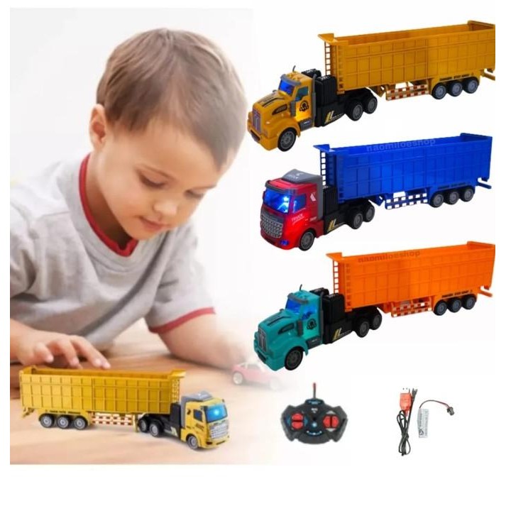 Murah Truk Panjang Telolet Rc Dump Truk Basuri Telolet Remot Mainan Mobil Remote Control Dump Truck 