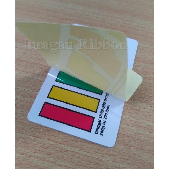 

Stiker vinil Inkjet id card , ukuran sesuai dengan id card isi 100 pcs