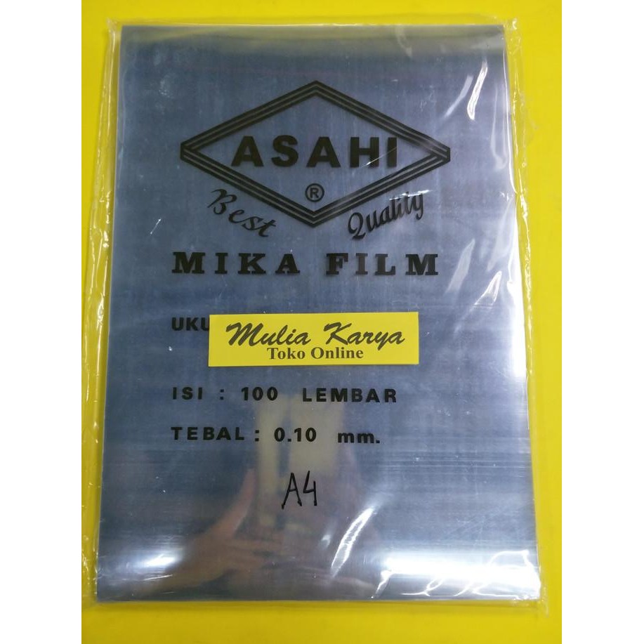 

Plastik Mika Film A4 Cover Jilid ASAHI 0.10 full