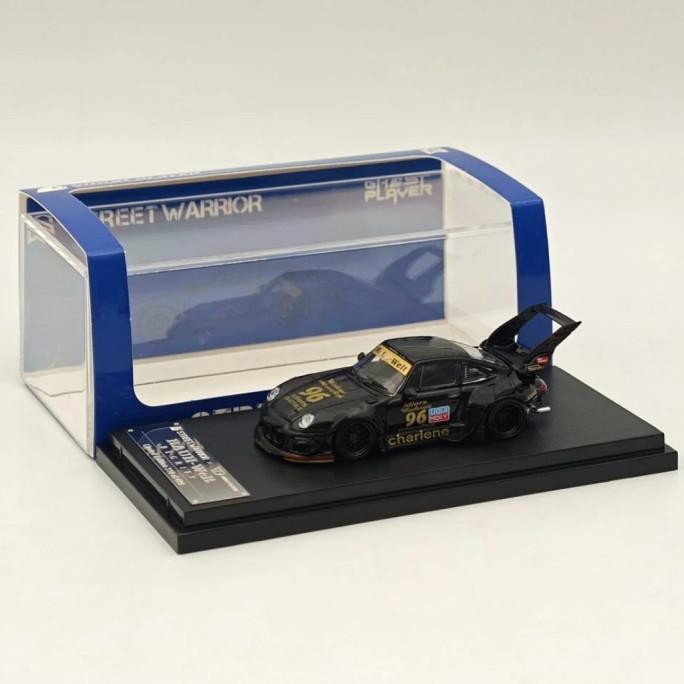 Promo 1:64 Street Warrior Sw Porsche Rwb 993 Charlene High Tail  Wing #96 Black