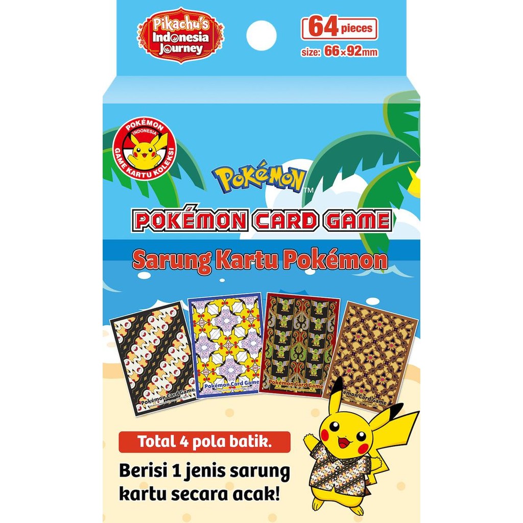 Grosir [Sleeves] Deck Shield Batik Pokemon - Official Accessories Pokemon Tcg Indonesia
