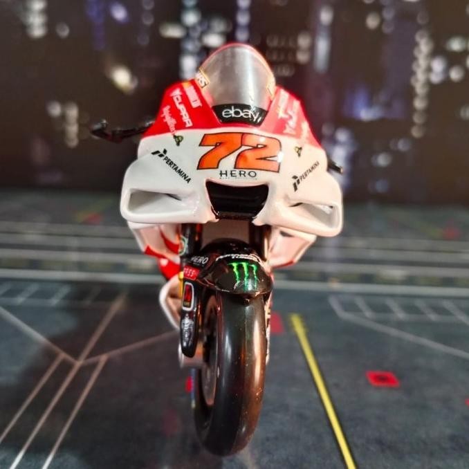 Murah Diecast Motogp Ducati Desmosedici Custom Mandalika Gp 2024 Marco Bezzecchi #72 Skala 18 By Mai