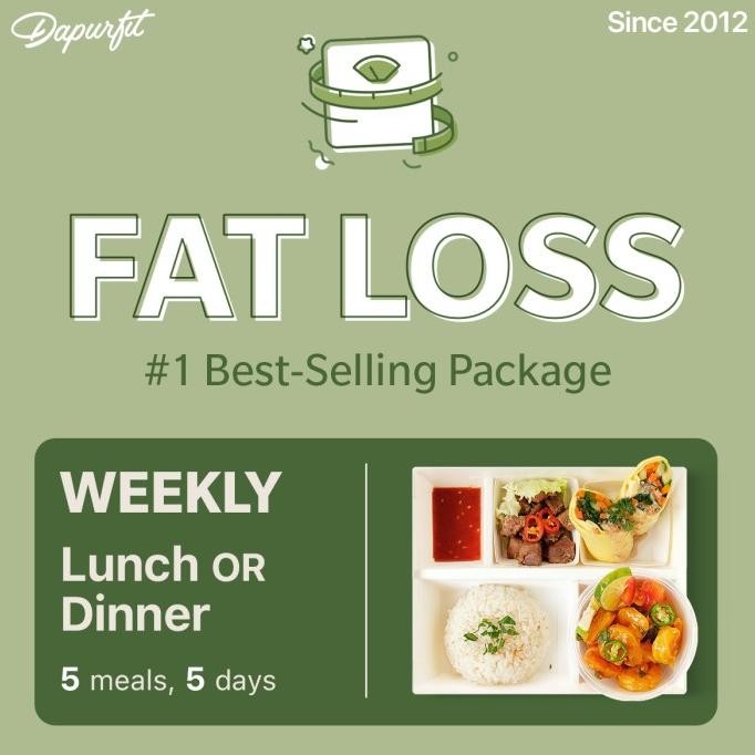 

Dapurfit Weight Loss Weekly Lunch OR Dinner (5box/5d) Catering Diet