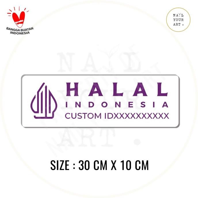 

Sign Akrilik CUSTOM NOMOR ID SERTIFIKAT - HALAL INDONESIA 30 X 10 CM