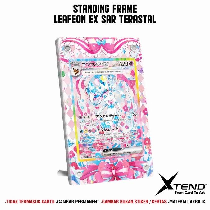 Promo Sylveon Ex Sar Terastal Raw Stand Pigura Figura Akrilik Frame By Xtend Tcg Kartu Pokemon Origi