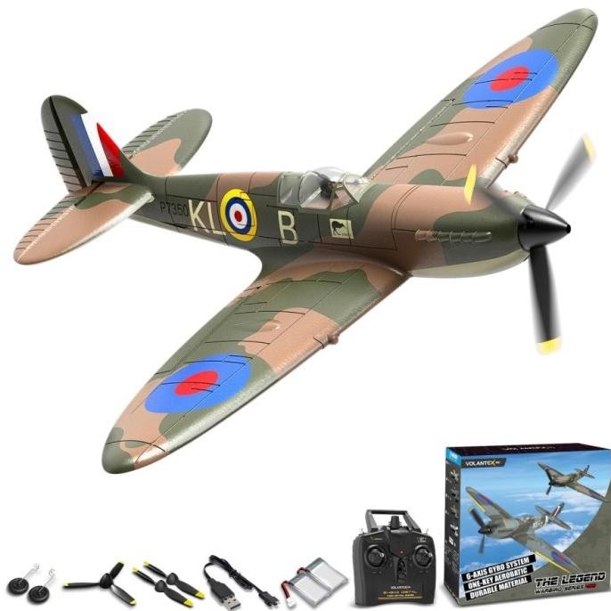 Murah Volantex Spitfire Warbird W/ Gyro Rc Airplane Rtf