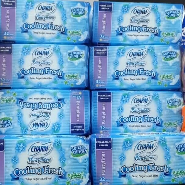 

siap kirim] charm pantyliner cooling fresh 32 s