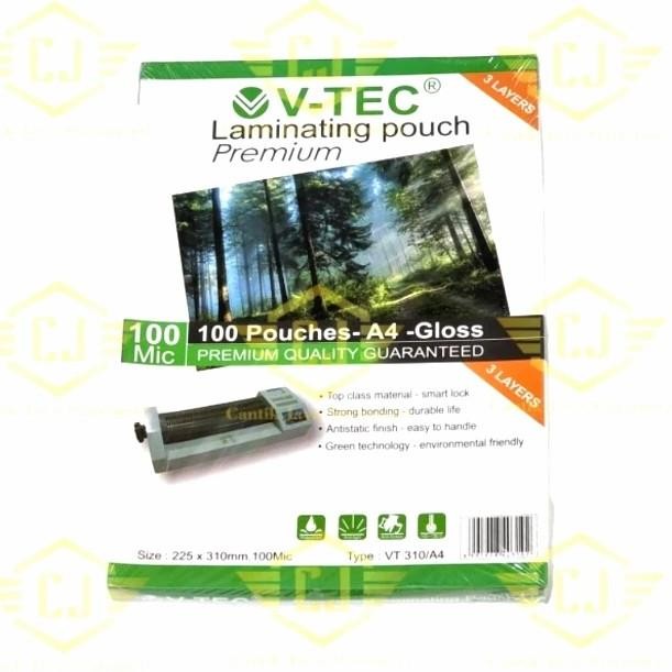 

Plastik Laminating/llaminating film V Tec A4 V 310 100 micron