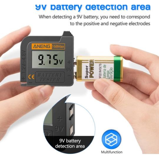 Baterai Tester Pengukur Kapasitas Battery 18650 AA AAA Display Digital