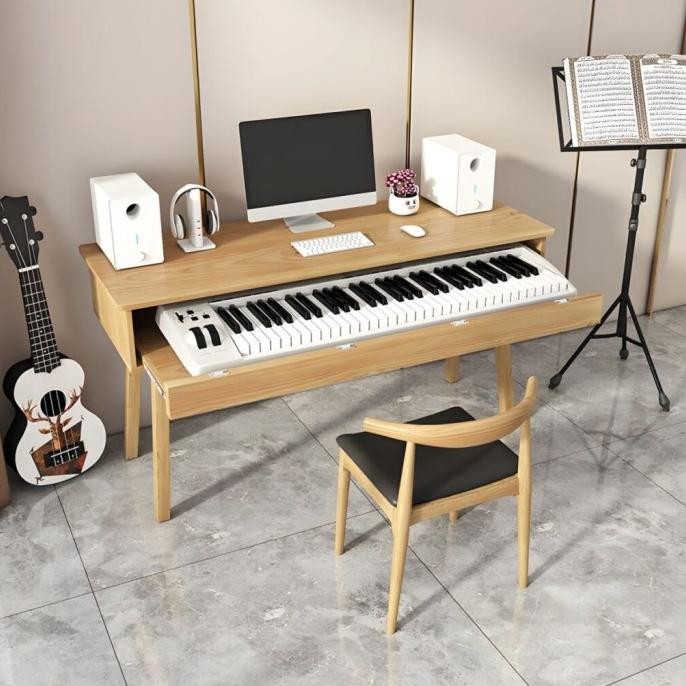 Meja Piano Jati / Meja Keyboard Jati Co