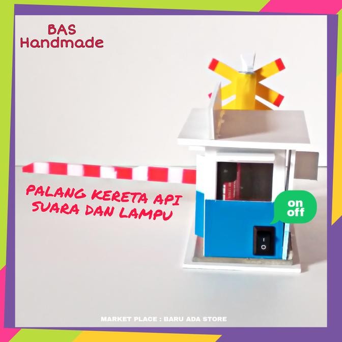 MINIATUR PALANG PINTU KERETA API SUARA DAN LAMPU F67