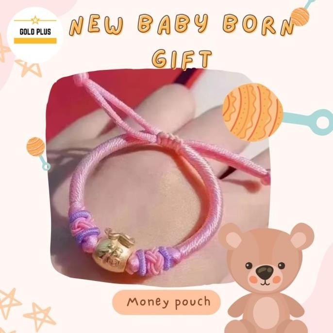 BEBAS ONGKIR - Gelang bayi kado emas 24k