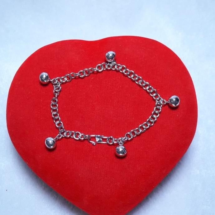 Gelang kaki bayi krincingan perak silver 925. krincingan bunyi