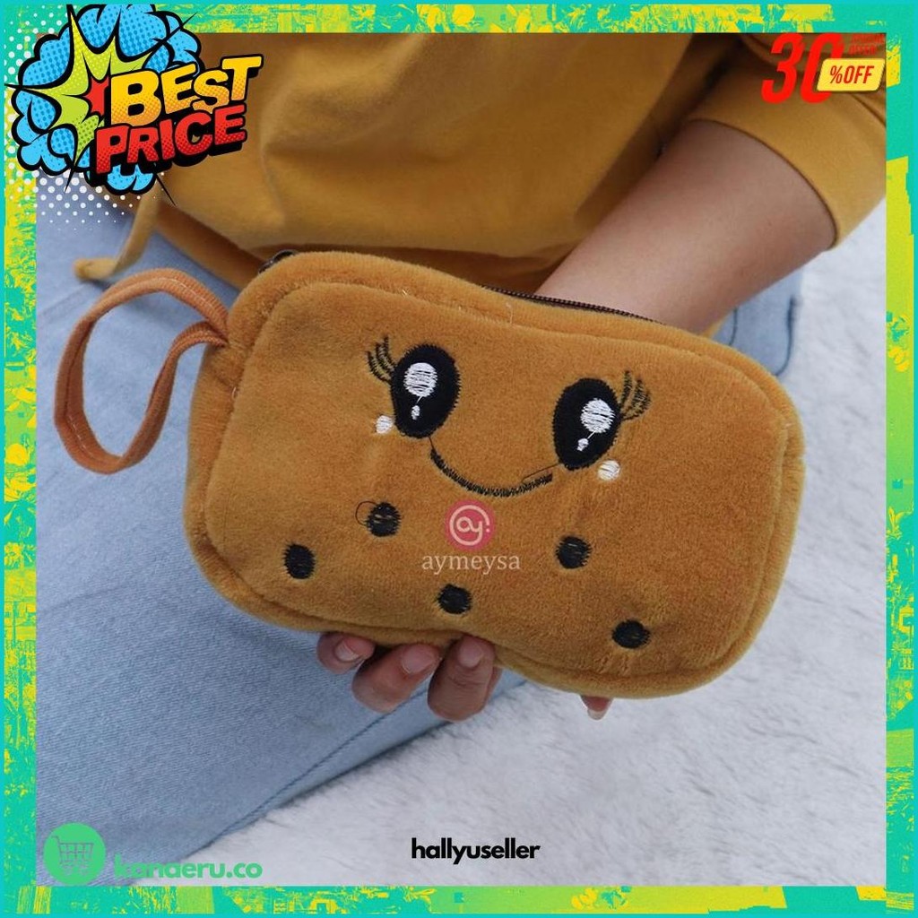 Tas Pouch Kosmetik / Makeup Mini Motif Boneka Boba Viral Terlaris 2022 Dompet Handpone Dan Uang Deng