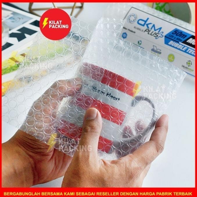 

PLASTIK BUBBLE WRAP 50 METER | BUBBLE WRAP DKM+ BENING TEBAL /ROLL murah
