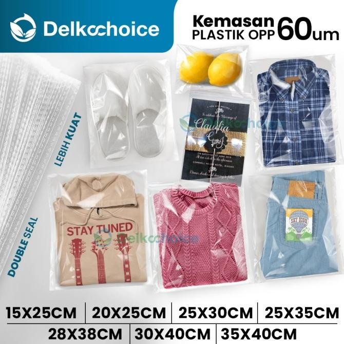 

OPP Lem Kemasan Packing Jaket Sweater Plastik Baju Termurah murah