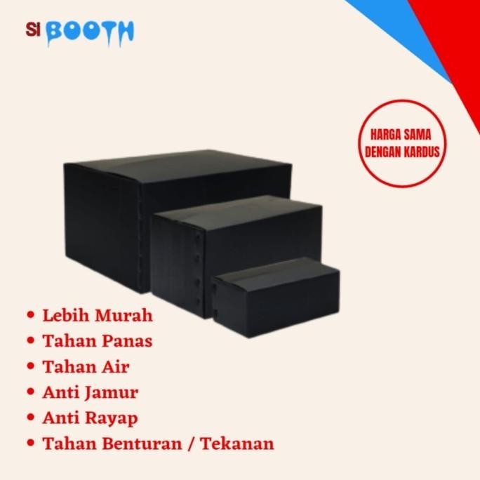 

KARDUS PLASTIK, kotak pengiriman, box ukuran 60x30x40 cm - HITAM murah