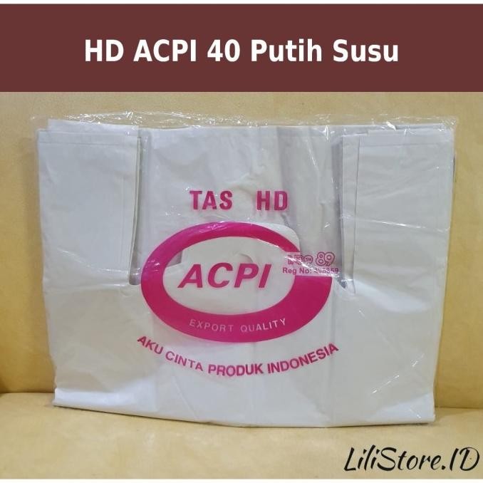 KANTONG PLASTIK HD ACPI 40 PUTIH SUSU murah