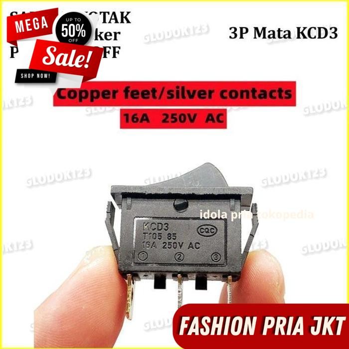 SAKLAR POWER SWITCH ON OFF ROCKER GEPENG 3 PIN LED CAT EYE MATA KUCING BY PRIA JKT PRODUK PILIHAN