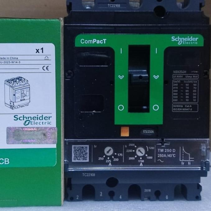 Mccb/ Breaker Nsx250F 3P 250A 175-250A 36Ka Nsx250F 3Pole Tm250D New Stok