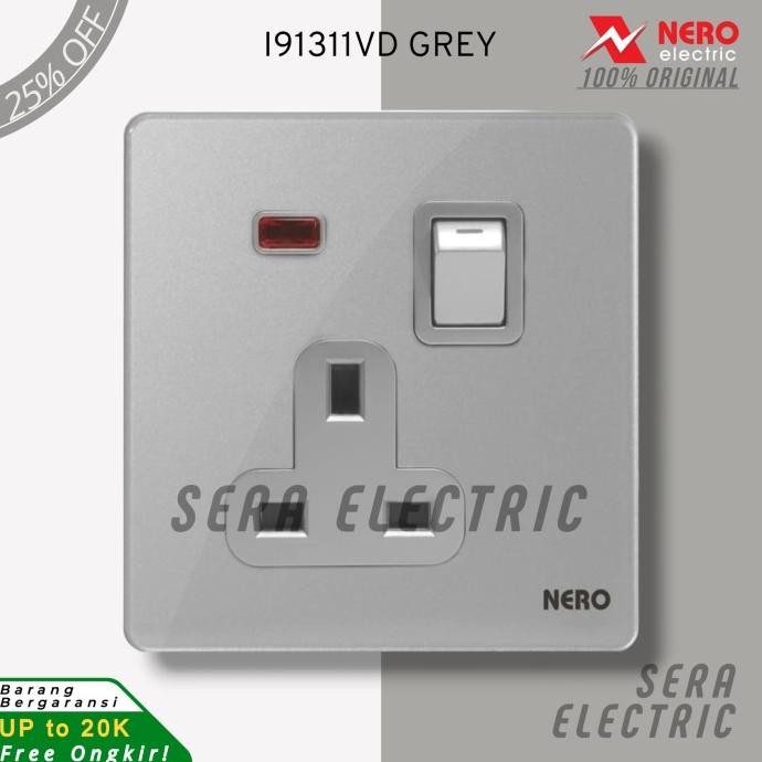Nero Stop Kontak Ac Preciosa I91311Vd-Grey / Stop Kontak Ac New Stok