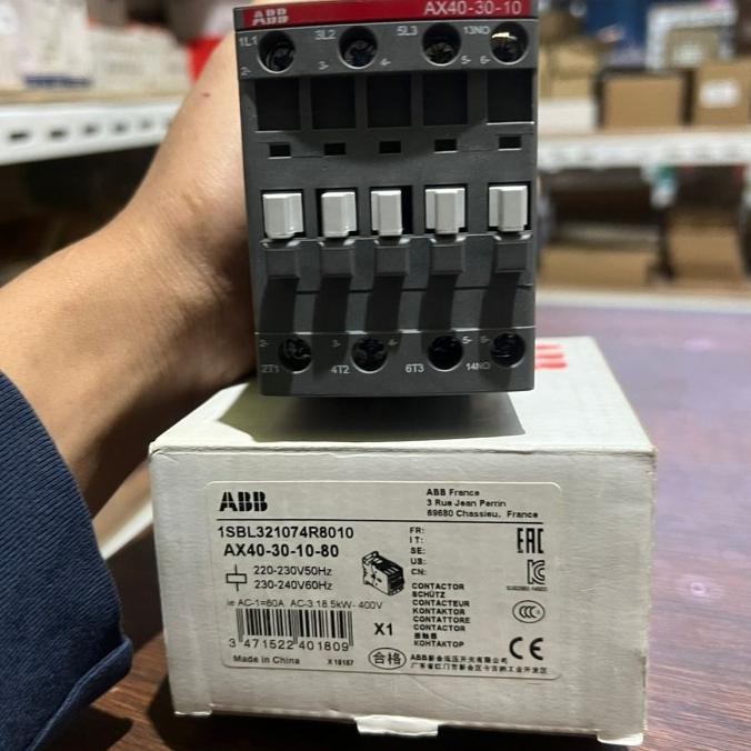Kontaktor Abb Ax40-30-10-80 220V/Contactor Abb Ax40-30-10 220V Ori New Stok