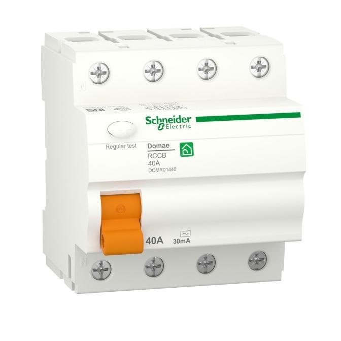 Schneider Elcb 4P 40A 30Ma / Rccb 3P+N 40 Ampere Domae New Stok