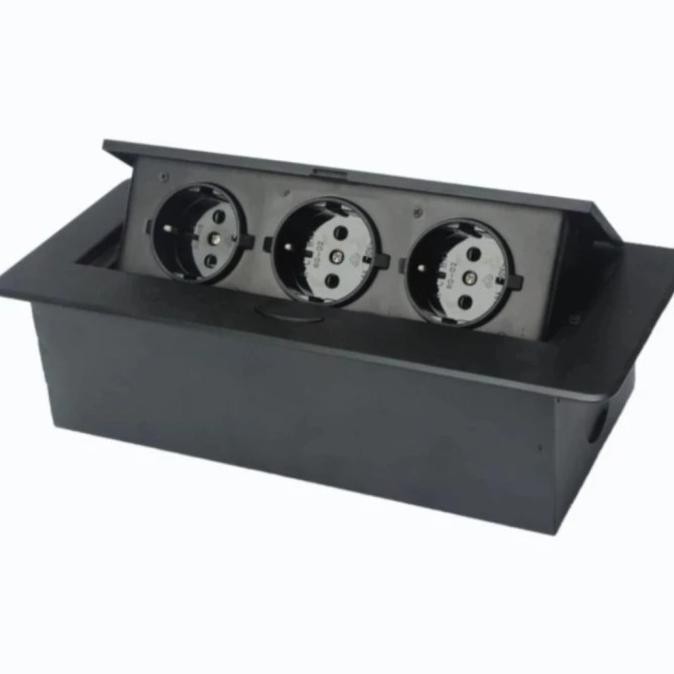 Stop Kontak Tanam Meja 3Lubang Deskstop New Stok