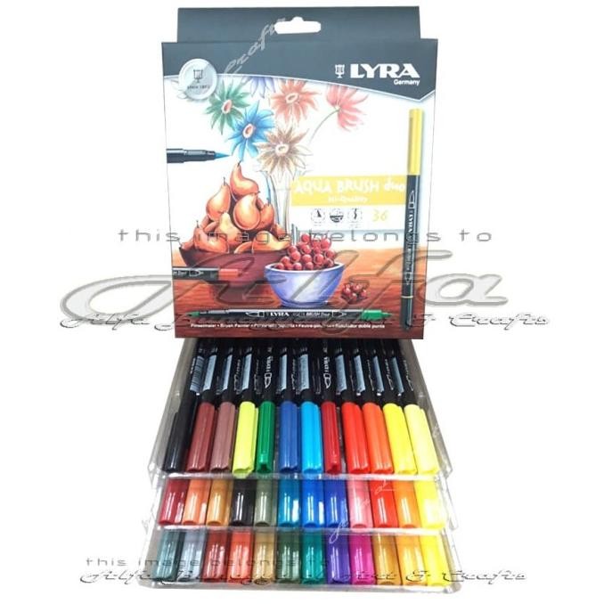 

LYRA AQUA BRUSH DUO SET 36 COLOURS - BRUSH PEN - STABILO SPIDOL 36C