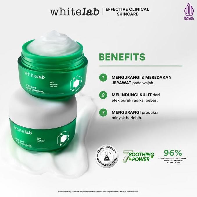 Sale [Flashsale] Whitelab 5Pcs Paket Acne Lengkap - Facial Wash, Toner, Serum, Moisturizer, Acne Cre
