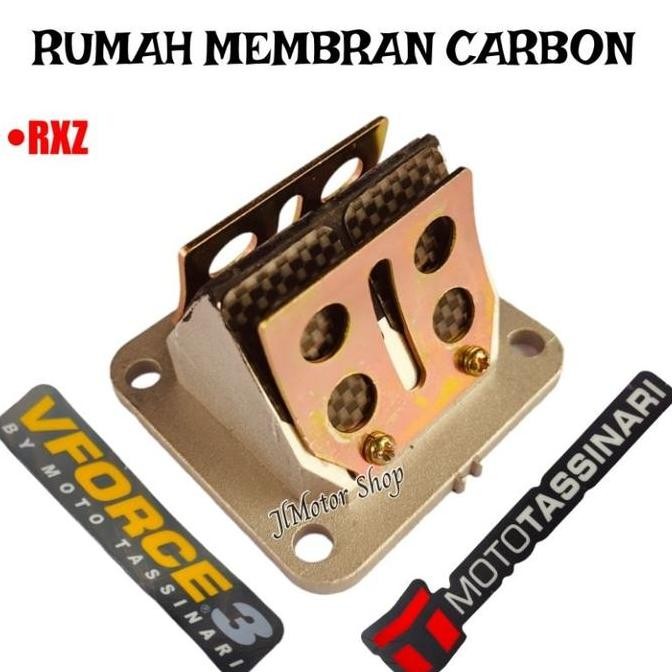 RUMAH MEMBRAN ASSY RXZ RXS KARBON CARBON - RUMAH + LIDAH MEMBRAN KARBON CARBON VFORCE RXZ RXS Motorc