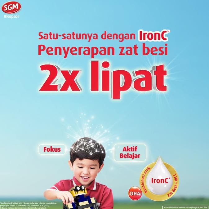 Grosir Paket 4 - Sgm Eksplor 3+ Dengan Ironc Susu Bubuk Rasa Vanilla 600Gram